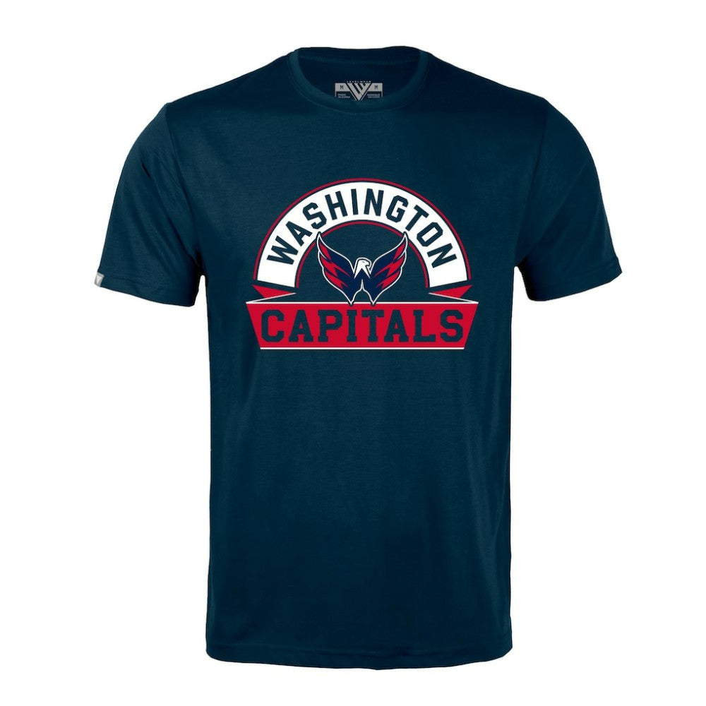 Washington Capitals Levelwear Richmond Banner Arch T-Shirt - Navy - NHL 203145289
