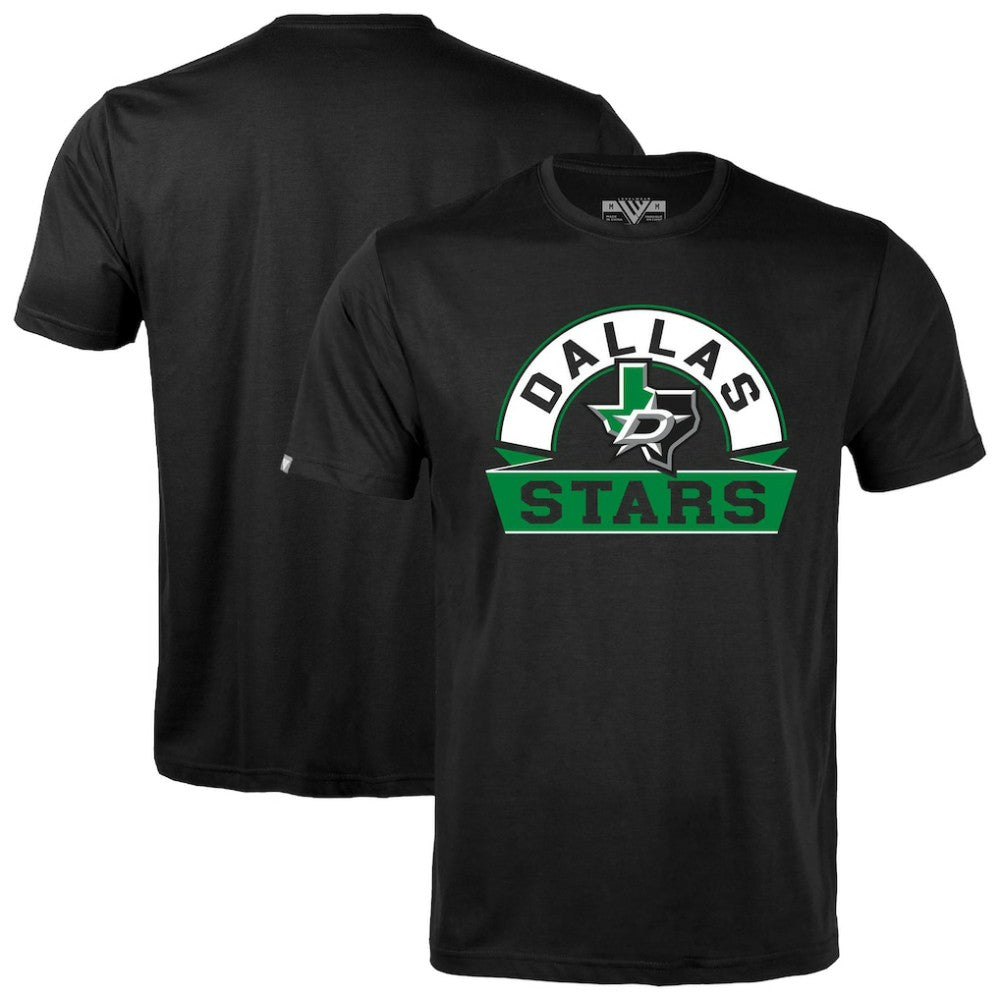 Dallas Stars Levelwear Richmond Banner Arch T-Shirt - Black - NHL 203145293