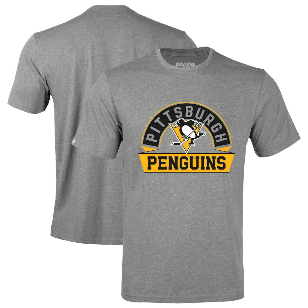 Pittsburgh Penguins Levelwear Richmond Banner Arch T-Shirt - Gray - NHL 203145297