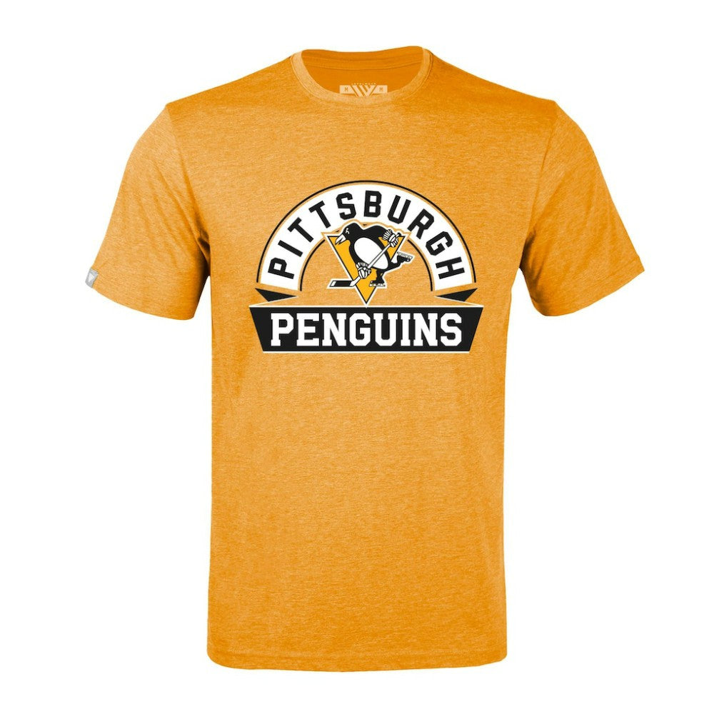 Pittsburgh Penguins Levelwear Richmond Banner Arch T-Shirt - Gold - NHL 203145299