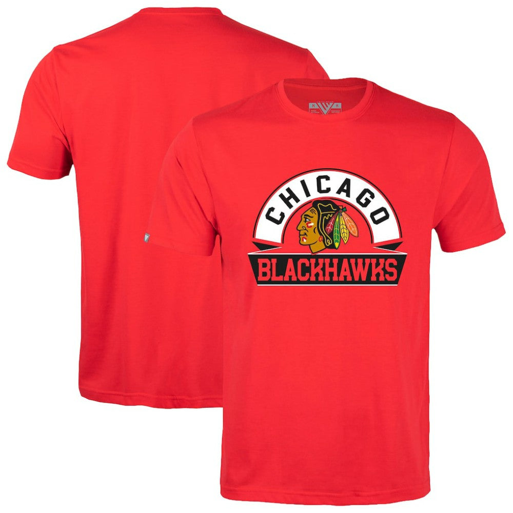 Chicago Blackhawks Levelwear Richmond Banner Arch T-Shirt - Red - NHL 203145303