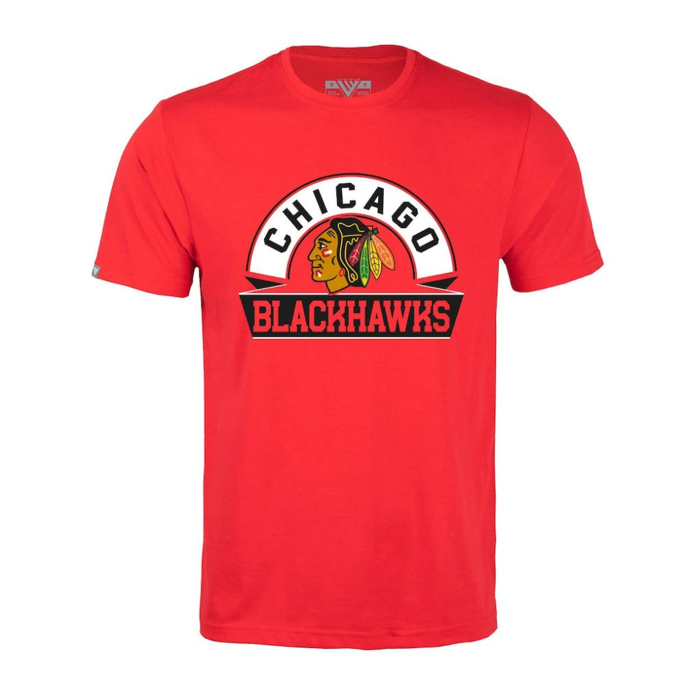 Chicago Blackhawks Levelwear Richmond Banner Arch T-Shirt - Red - NHL 203145303