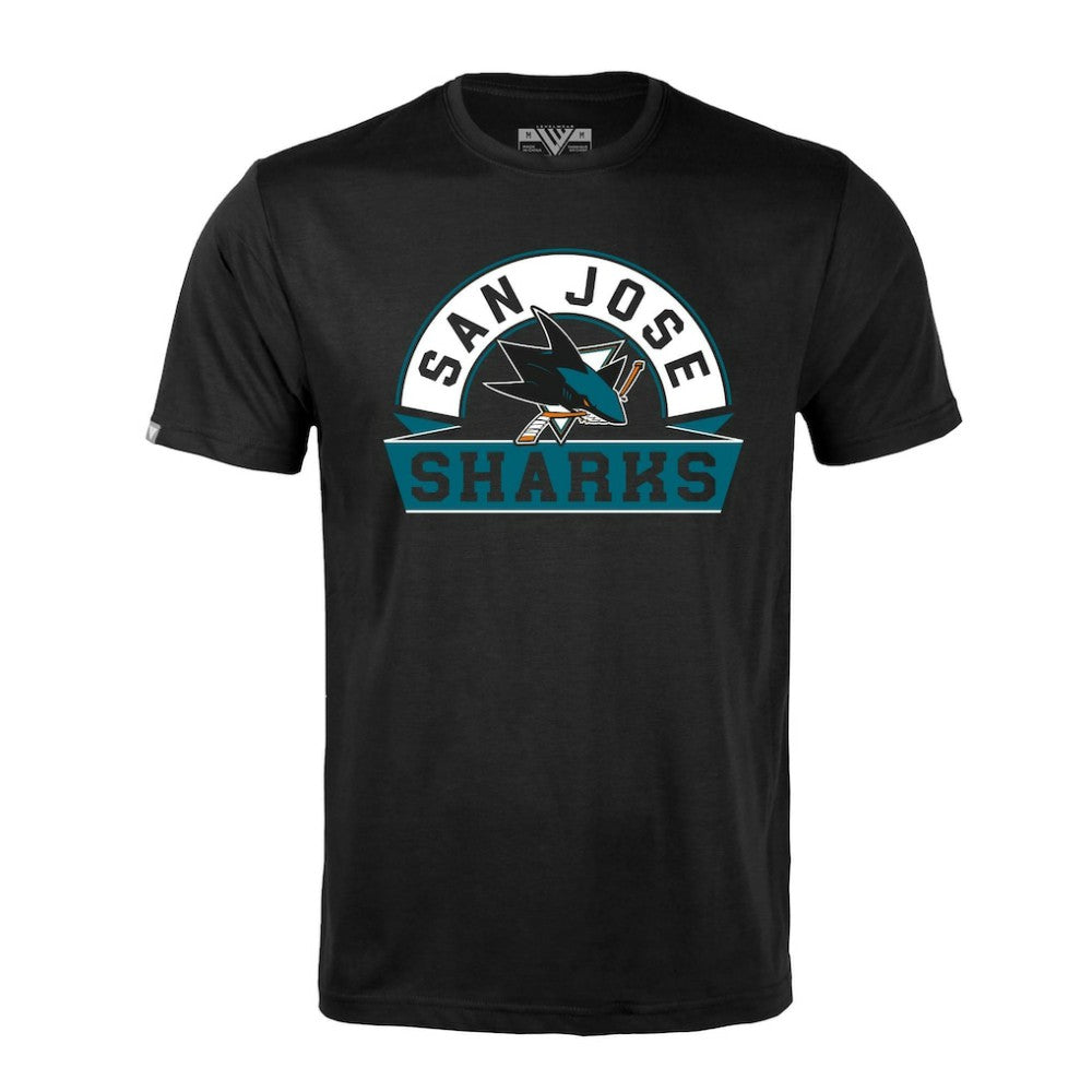 San Jose Sharks Levelwear Richmond Banner Arch T-Shirt - Black - NHL 203145304