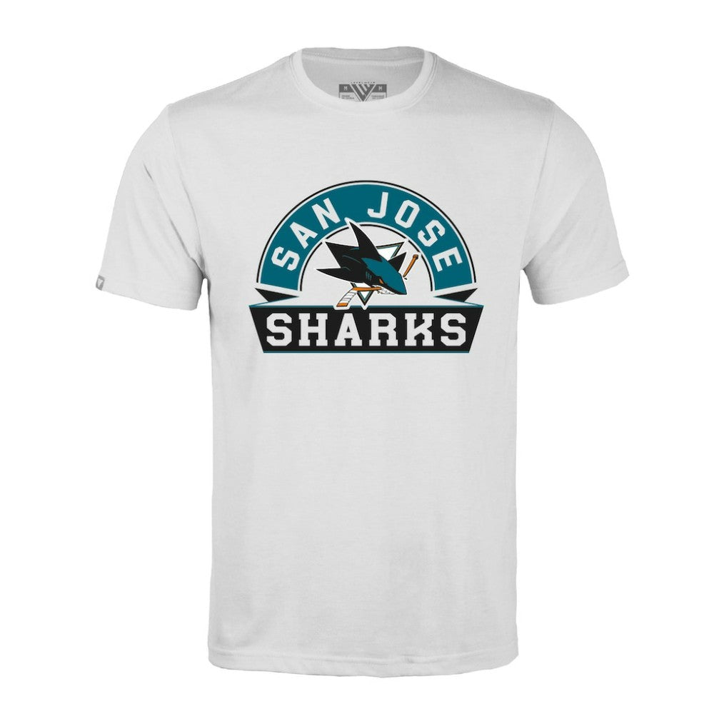 San Jose Sharks Levelwear Richmond Banner Arch T-Shirt - White - NHL 203145306