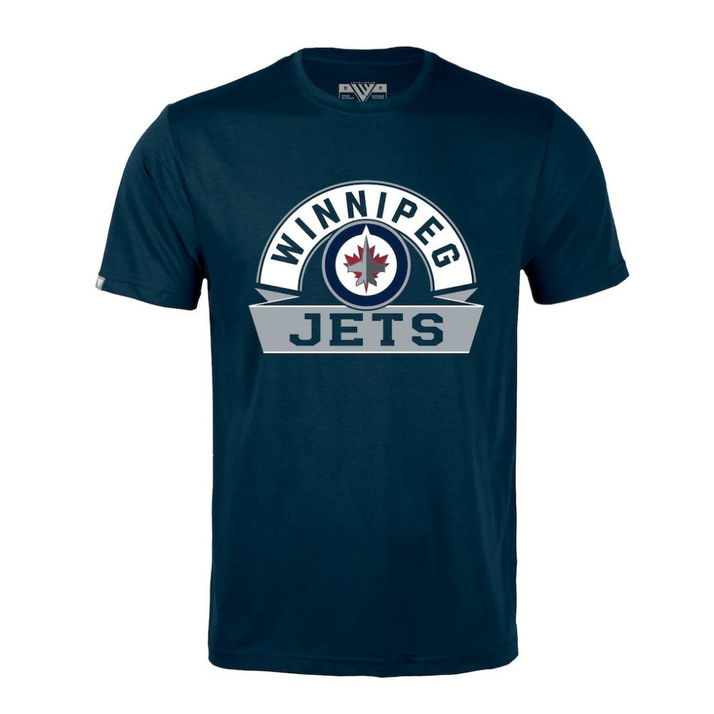 Winnipeg Jets Levelwear Richmond Banner Arch T-Shirt - Navy - NHL 203145308