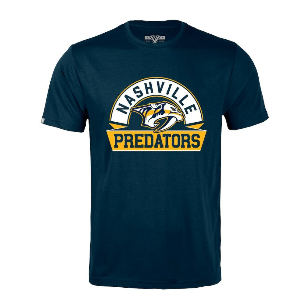 Nashville Predators Levelwear Richmond Banner Arch T-Shirt - Navy - NHL 203145312