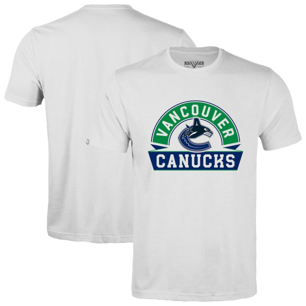 Vancouver Canucks Levelwear Richmond Banner Arch T-Shirt - White - NHL 203145314