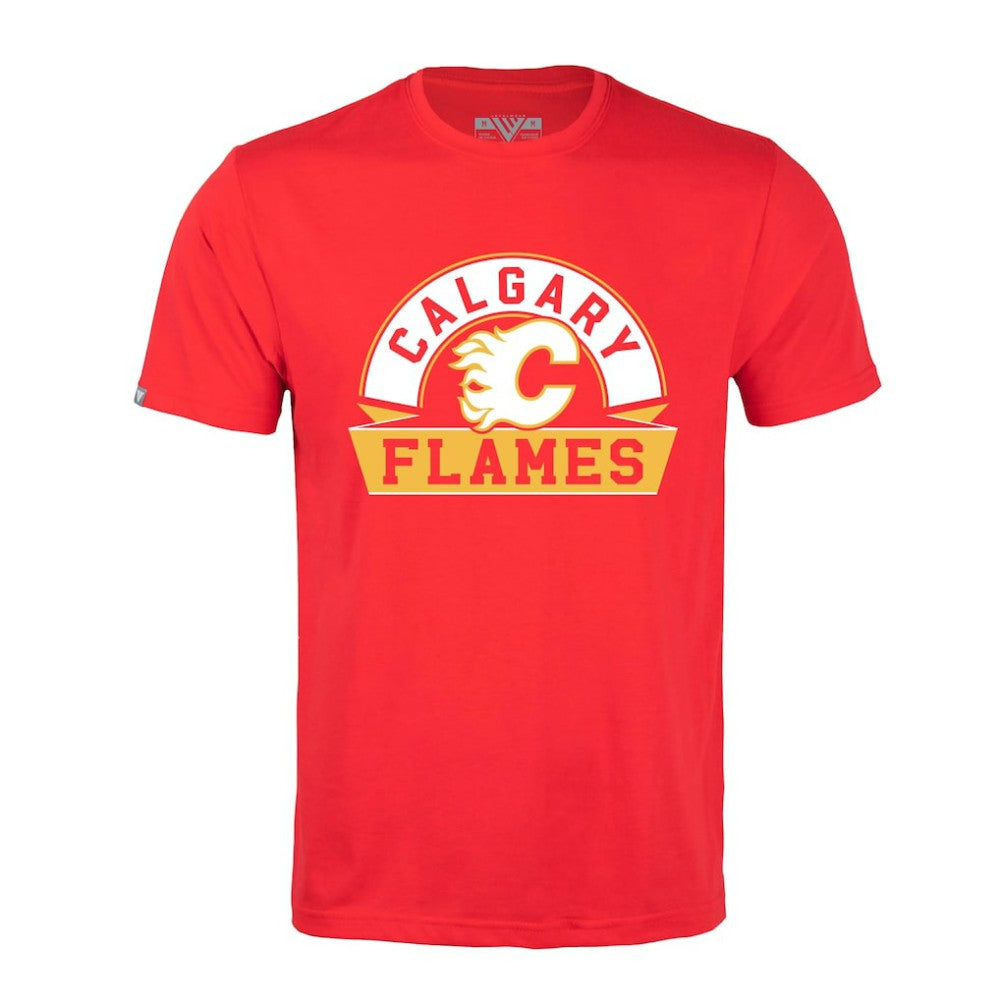 Calgary Flames Levelwear Richmond Banner Arch T-Shirt - Red - NHL 203145316