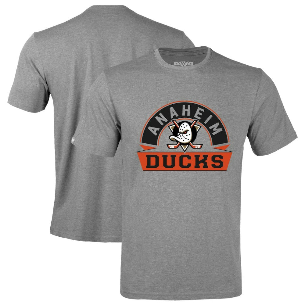 Anaheim Ducks Levelwear Richmond Banner Arch T-Shirt - Gray - NHL 203145317