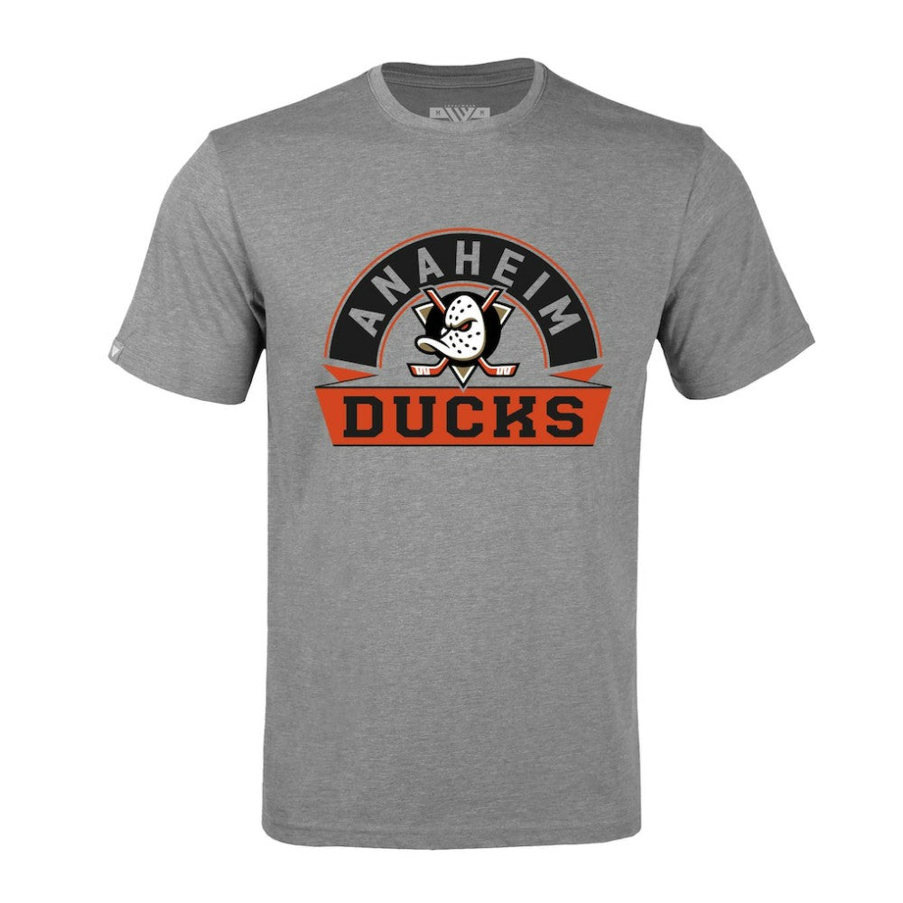 Anaheim Ducks Levelwear Richmond Banner Arch T-Shirt - Gray - NHL 203145317
