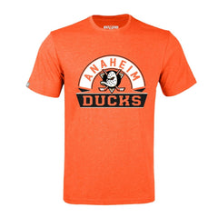 Anaheim Ducks Levelwear Richmond Banner Arch T-Shirt - Heather Orange - NHL 203145319