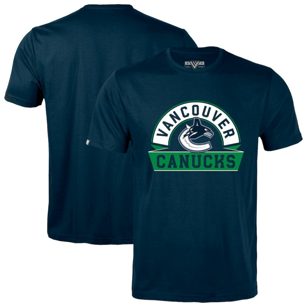 Vancouver Canucks Levelwear Richmond Banner Arch T-Shirt - Navy - NHL 203145326