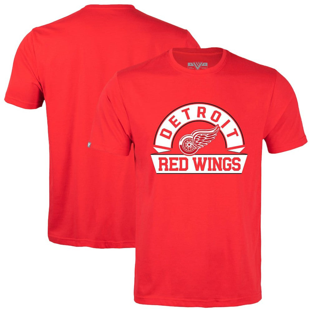 Detroit Red Wings Levelwear Richmond Banner Arch T-Shirt - Red - NHL 203145328