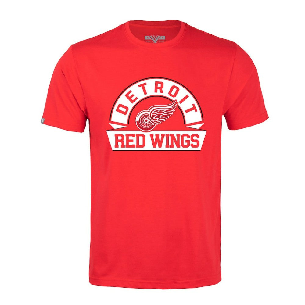 Detroit Red Wings Levelwear Richmond Banner Arch T-Shirt - Red - NHL 203145328