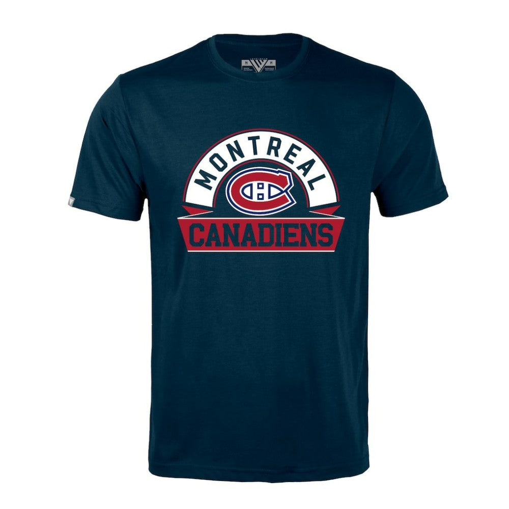 Montreal Canadiens Levelwear Richmond Banner Arch T-Shirt - Navy - NHL 203145330