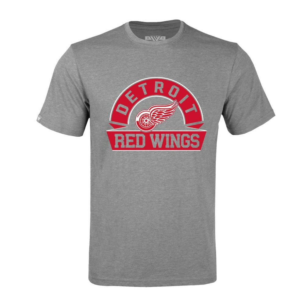 Detroit Red Wings Levelwear Richmond Banner Arch T-Shirt - Gray - NHL 203145336