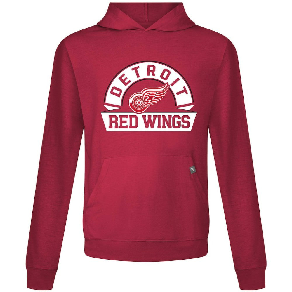 Detroit Red Wings Levelwear Relay Banner Arch Pullover Hoodie - Red - NHL 203145413