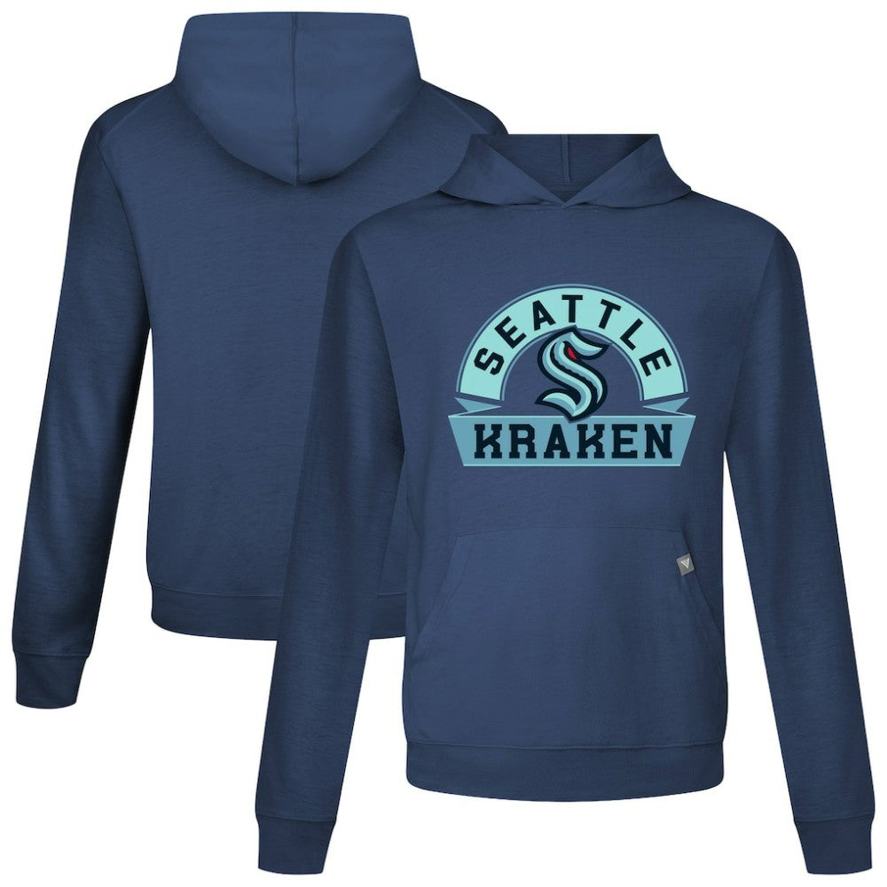 Seattle Kraken Levelwear Relay Banner Arch Pullover Hoodie - Navy - NHL 203145416