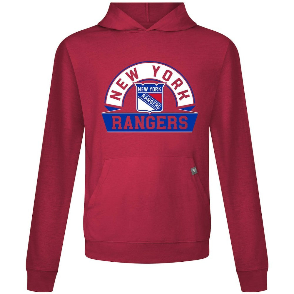 New York Rangers Levelwear Relay Banner Arch Pullover Hoodie - Red - NHL 203145421