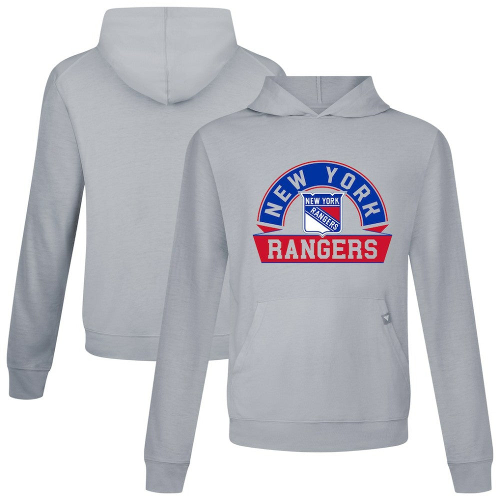New York Rangers Levelwear Relay Banner Arch Pullover Hoodie - Gray - NHL 203145425