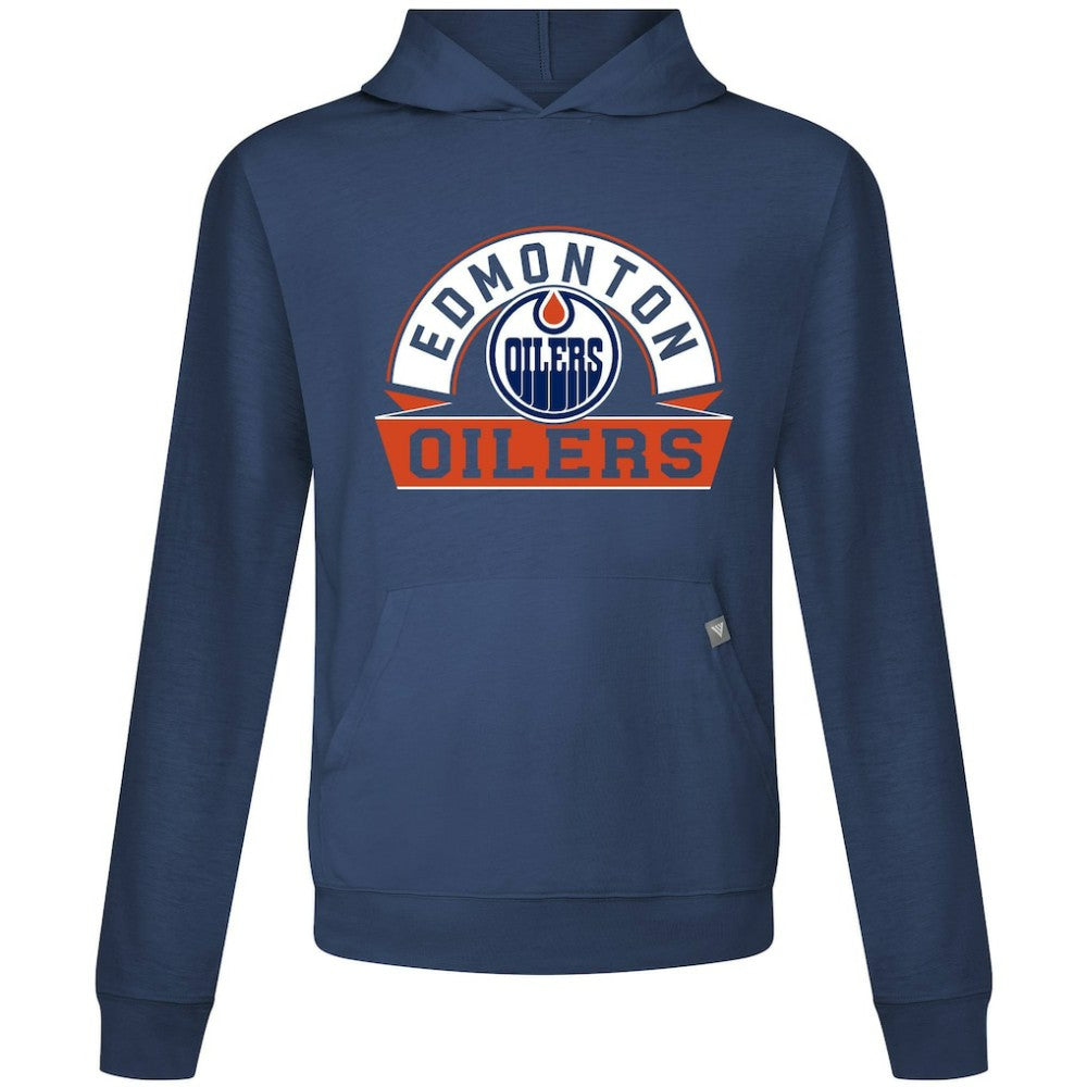 Edmonton Oilers Levelwear Relay Banner Arch Pullover Hoodie - Navy - NHL 203145427