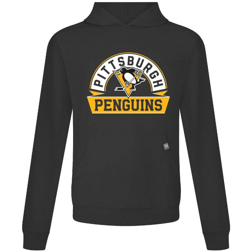 Pittsburgh Penguins Levelwear Relay Banner Arch Pullover Hoodie - Black - NHL 203145429