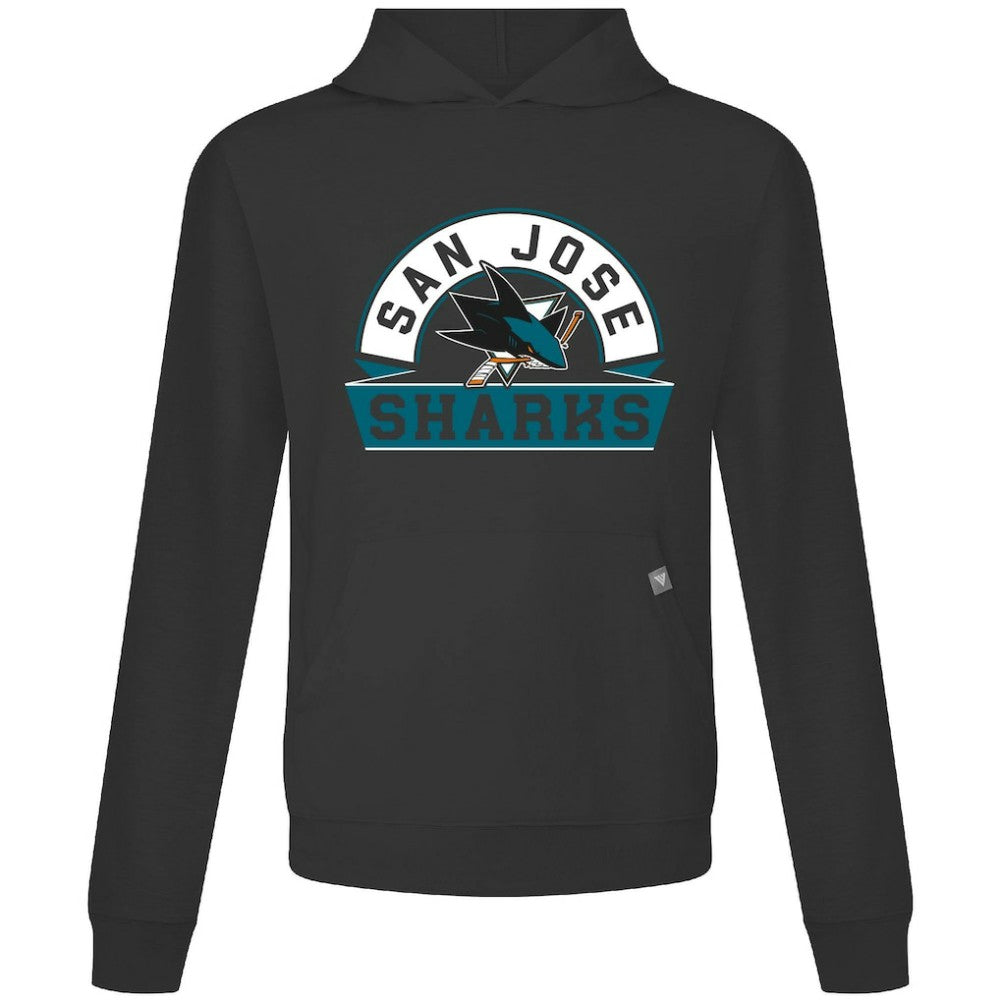 San Jose Sharks Levelwear Relay Banner Arch Pullover Hoodie - Black - NHL 203145438