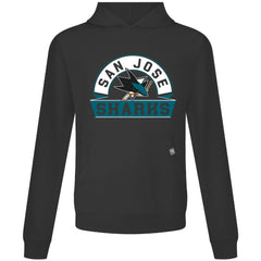 San Jose Sharks Levelwear Relay Banner Arch Pullover Hoodie - Black - NHL 203145438