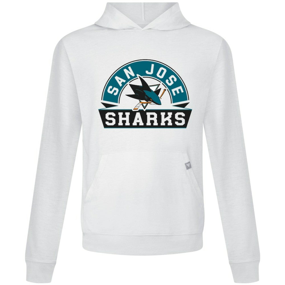 San Jose Sharks Levelwear Relay Banner Arch Pullover Hoodie - White - NHL 203145440