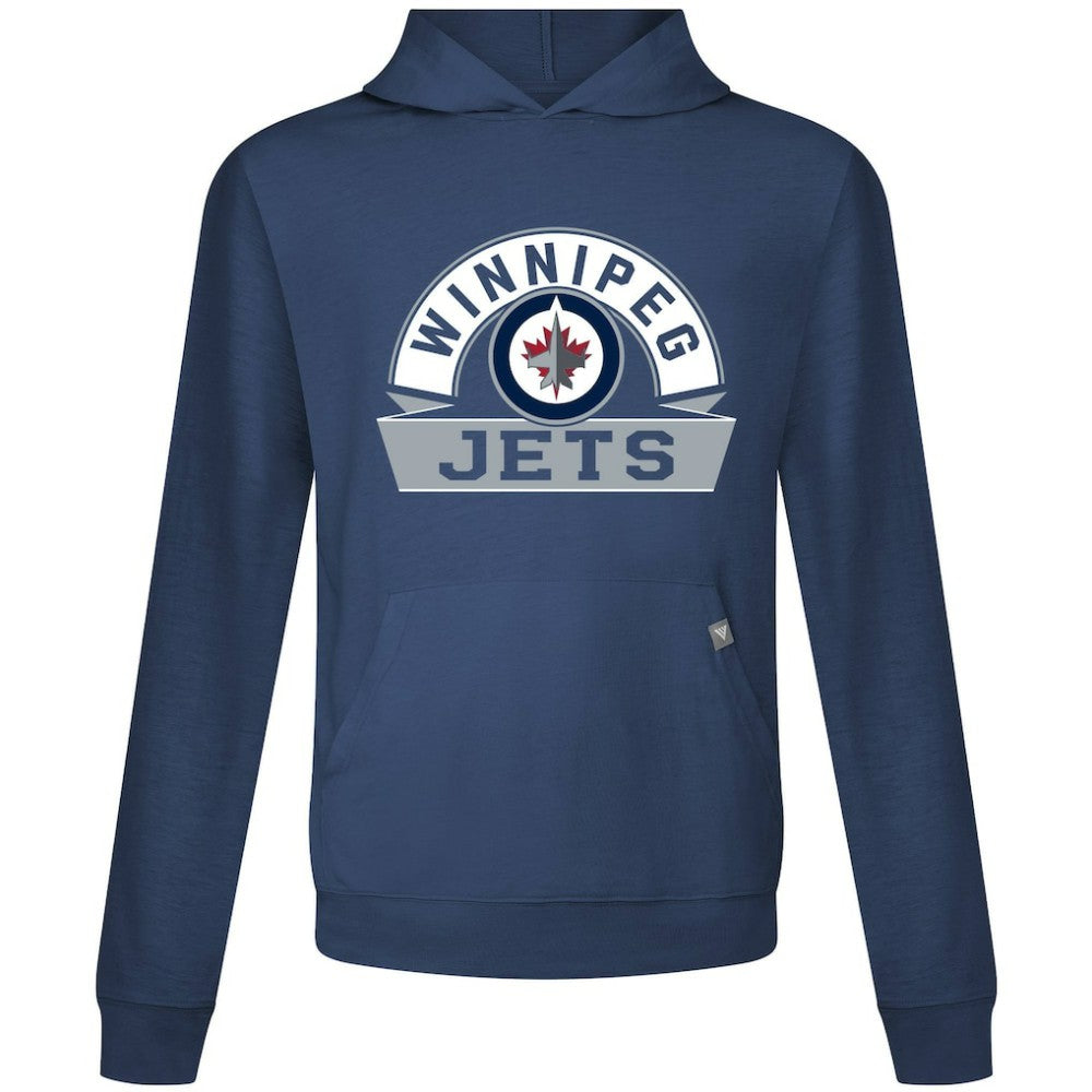 Winnipeg Jets Levelwear Relay Banner Arch Pullover Hoodie - Navy - NHL 203145442