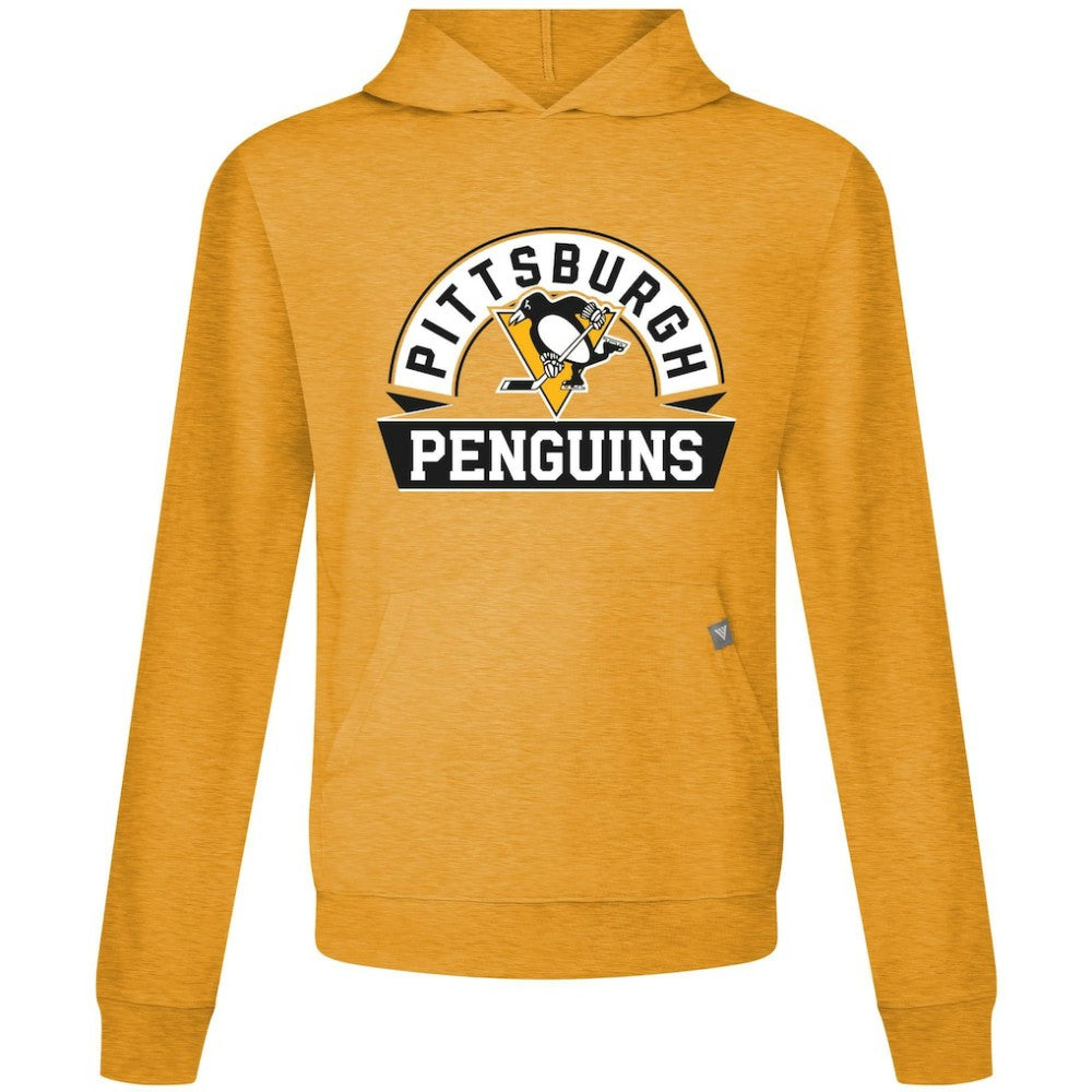 Pittsburgh Penguins Levelwear Relay Banner Arch Pullover Hoodie - Gold - NHL 203145447