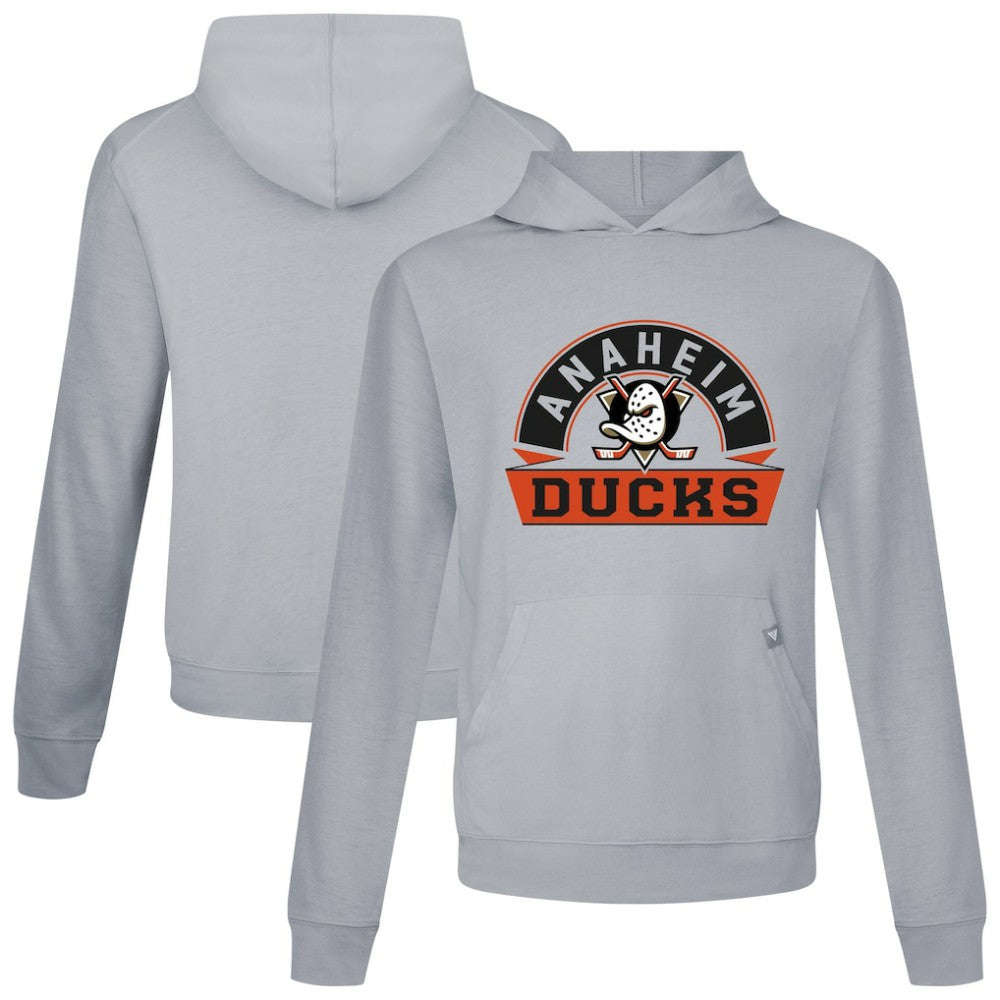 Anaheim Ducks Levelwear Relay Banner Arch Pullover Hoodie - Gray - NHL 203145449