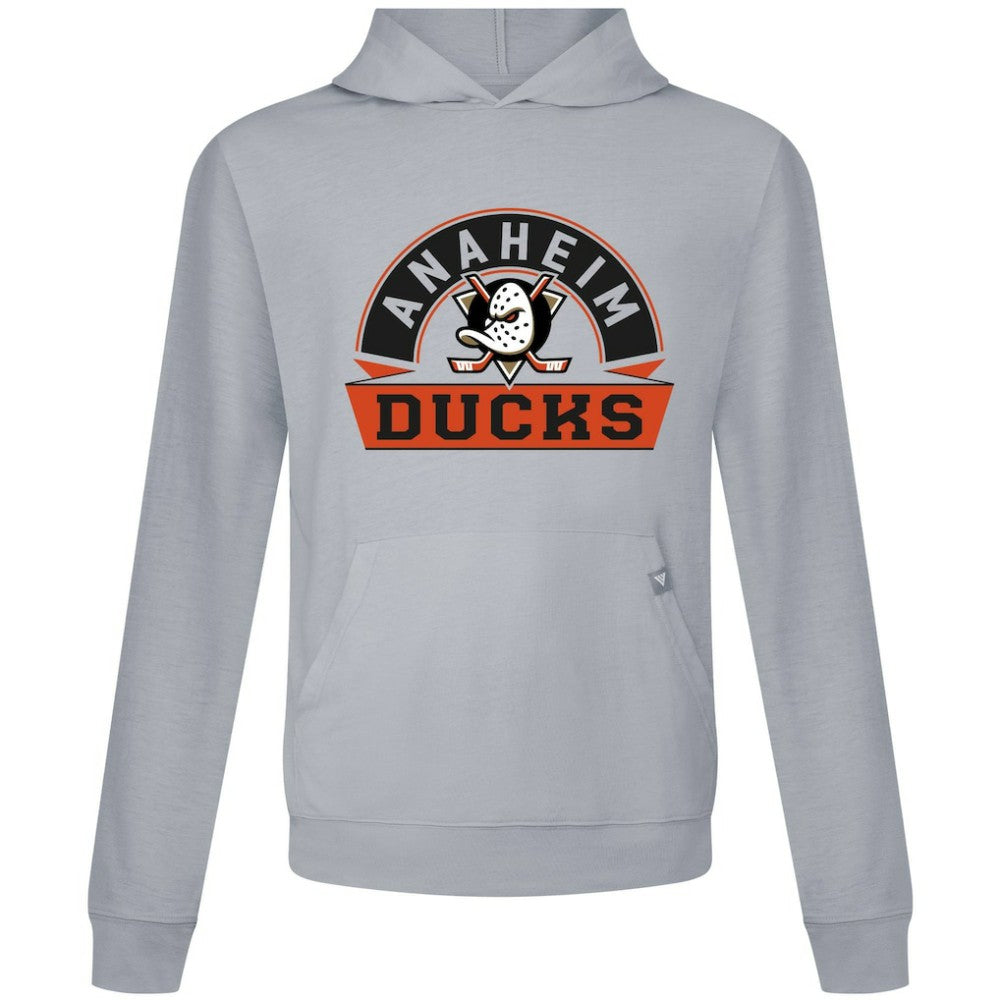 Anaheim Ducks Levelwear Relay Banner Arch Pullover Hoodie - Gray - NHL 203145449