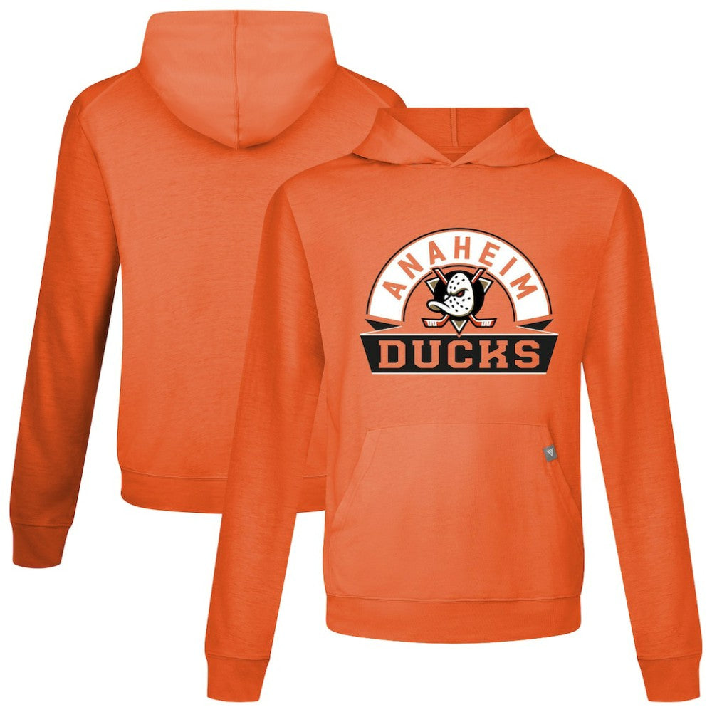 Anaheim Ducks Levelwear Relay Banner Arch Pullover Hoodie - Orange - NHL 203145450