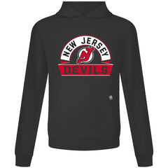 New Jersey Devils Levelwear Relay Banner Arch Pullover Hoodie - Black - NHL 203145456