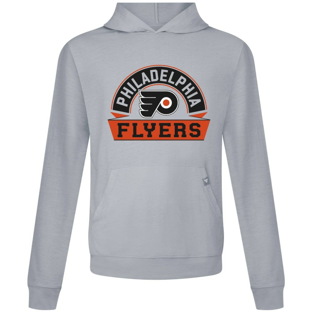 Philadelphia Flyers Levelwear Relay Banner Arch Pullover Hoodie - Gray - NHL 203145459