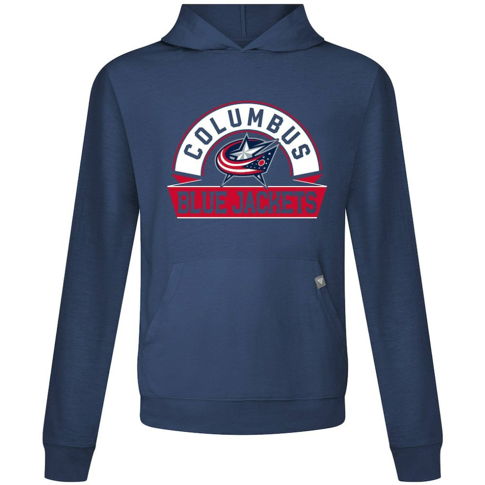 Columbus Blue Jackets Levelwear Relay Banner Arch Pullover Hoodie - Navy - NHL 203145466