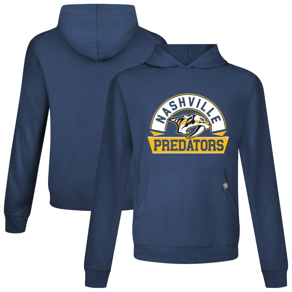 Nashville Predators Levelwear Relay Banner Arch Pullover Hoodie - Navy - NHL 203145467