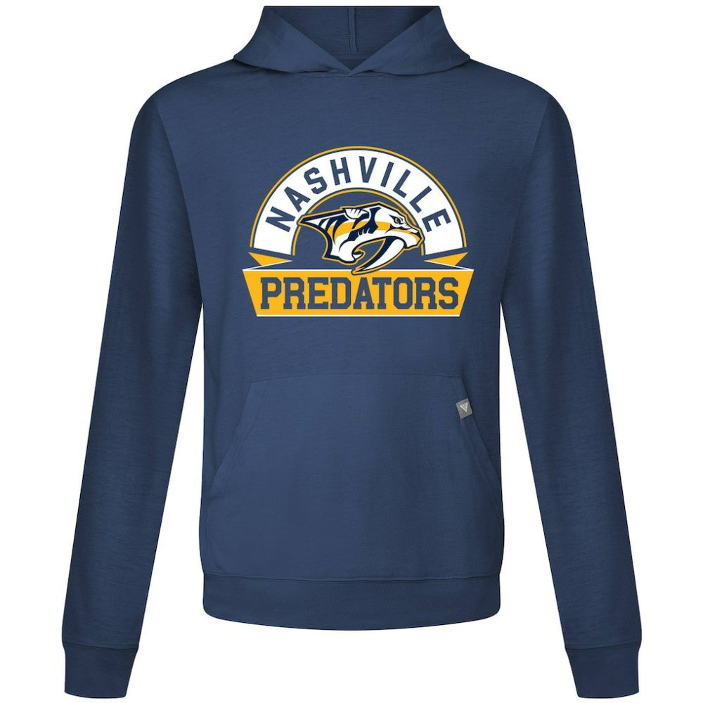 Nashville Predators Levelwear Relay Banner Arch Pullover Hoodie - Navy - NHL 203145467