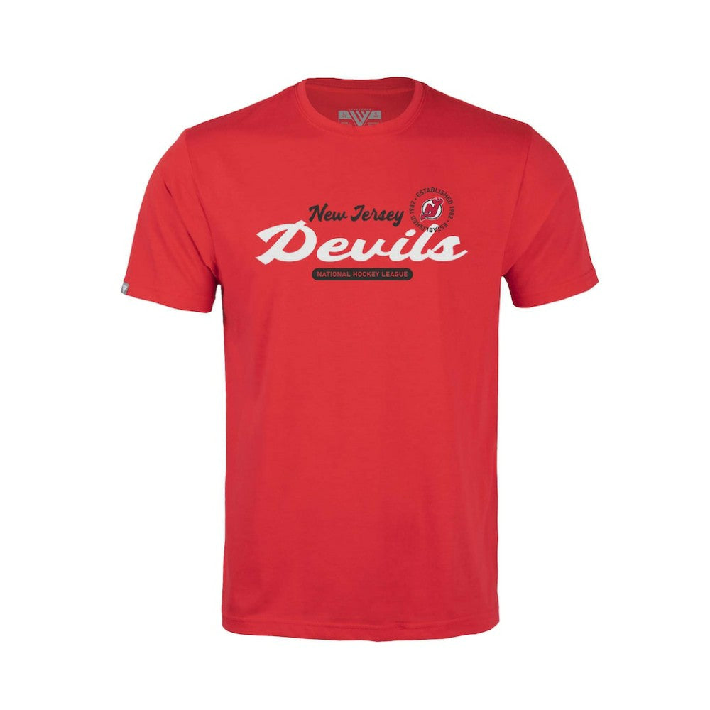 New Jersey Devils Levelwear Youth Little Richmond Monument T-Shirt - Red - NHL 203145483