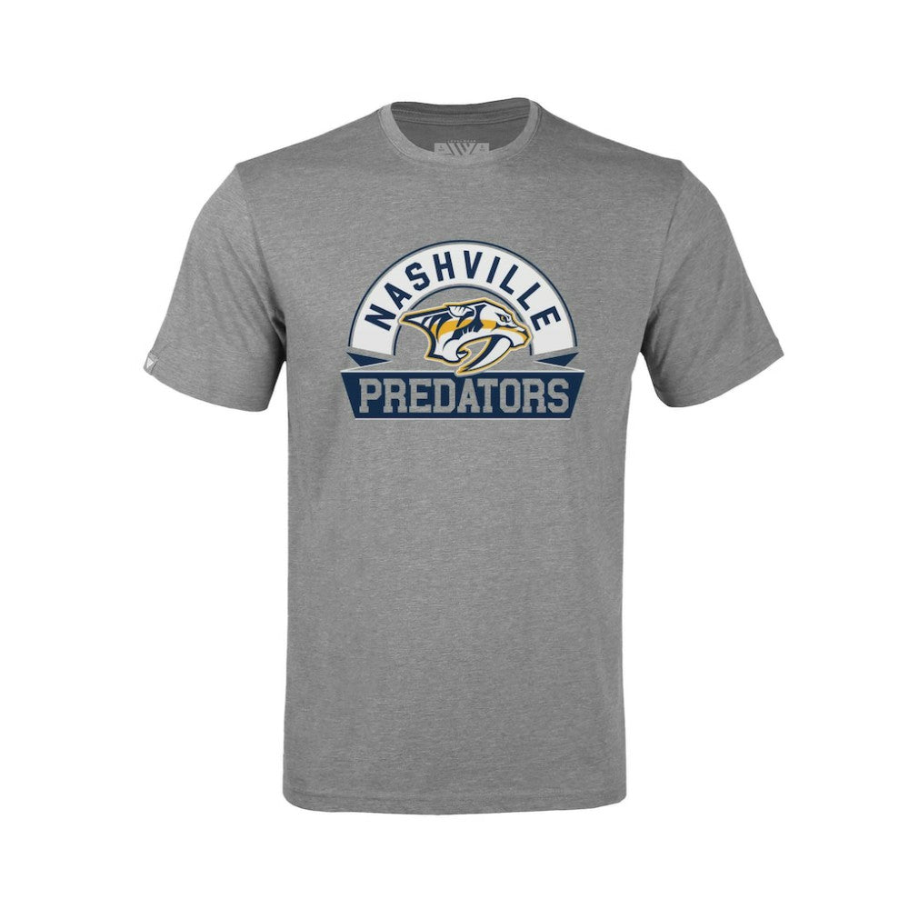Nashville Predators Levelwear Youth Little Richmond Banner Arch T-Shirt - Gray - NHL 203145545