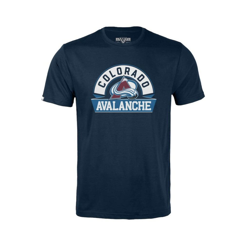 Colorado Avalanche Levelwear Youth Little Richmond Banner Arch T-Shirt - Navy - NHL 203145546
