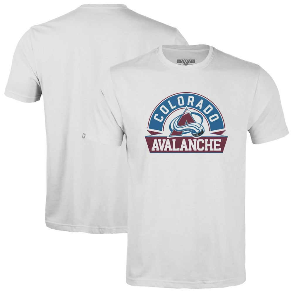Colorado Avalanche Levelwear Youth Little Richmond Banner Arch T-Shirt - White - NHL 203145547
