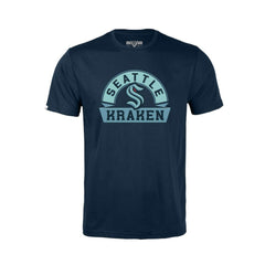 Seattle Kraken Levelwear Youth Little Richmond Banner Arch T-Shirt - Navy - NHL 203145570