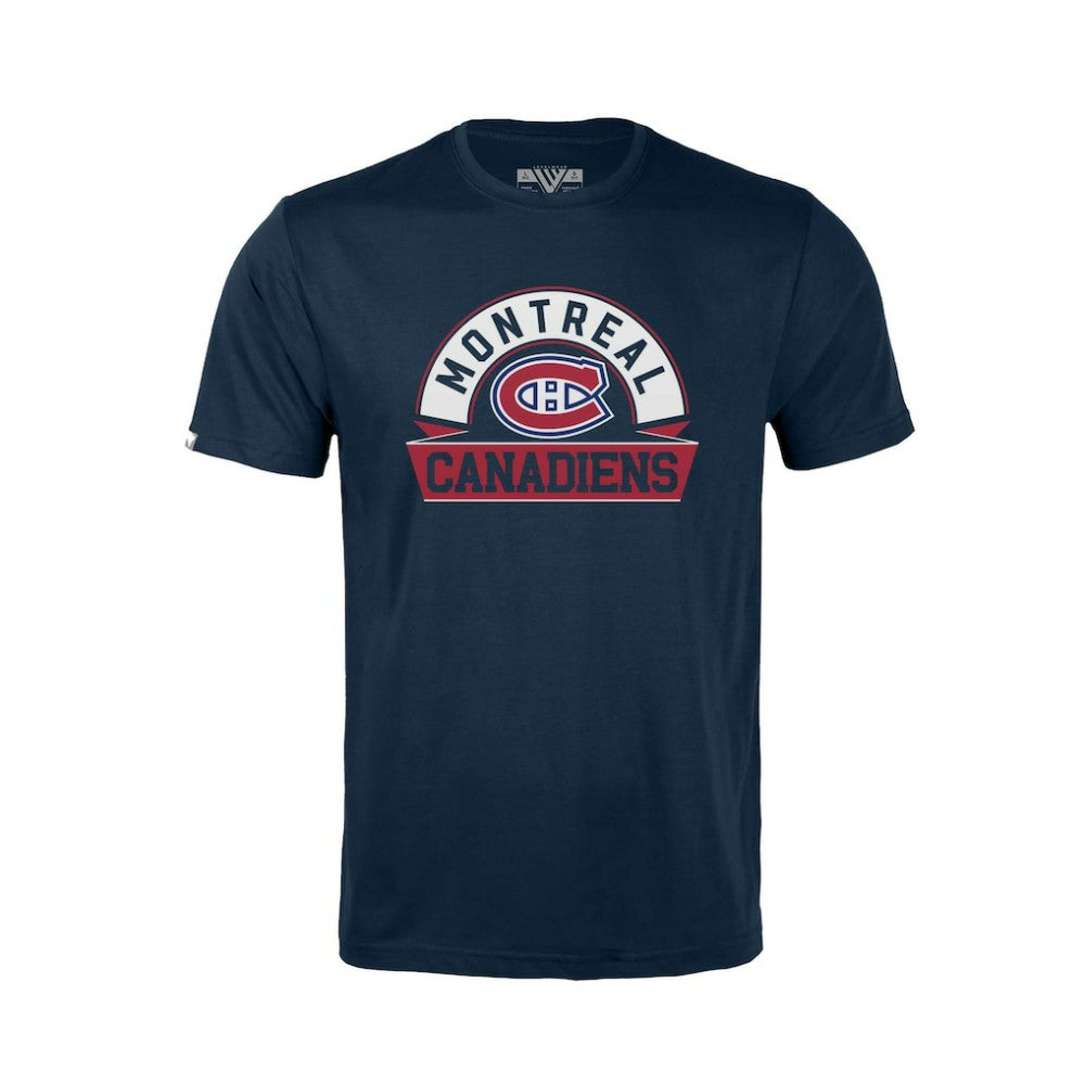 Montreal Canadiens Levelwear Youth Little Richmond Banner Arch T-Shirt - Navy - NHL 203145577