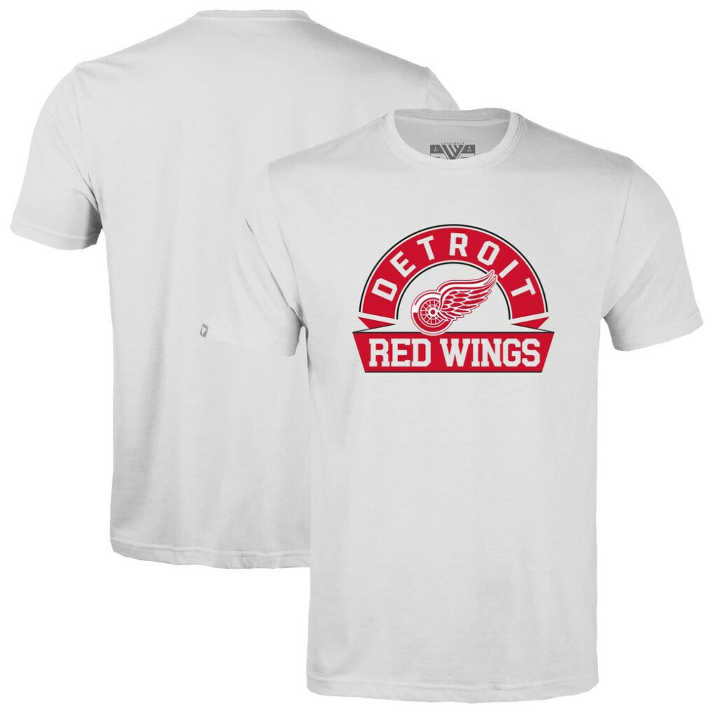 Detroit Red Wings Levelwear Youth Little Richmond Banner Arch T-Shirt - White - NHL 203145585