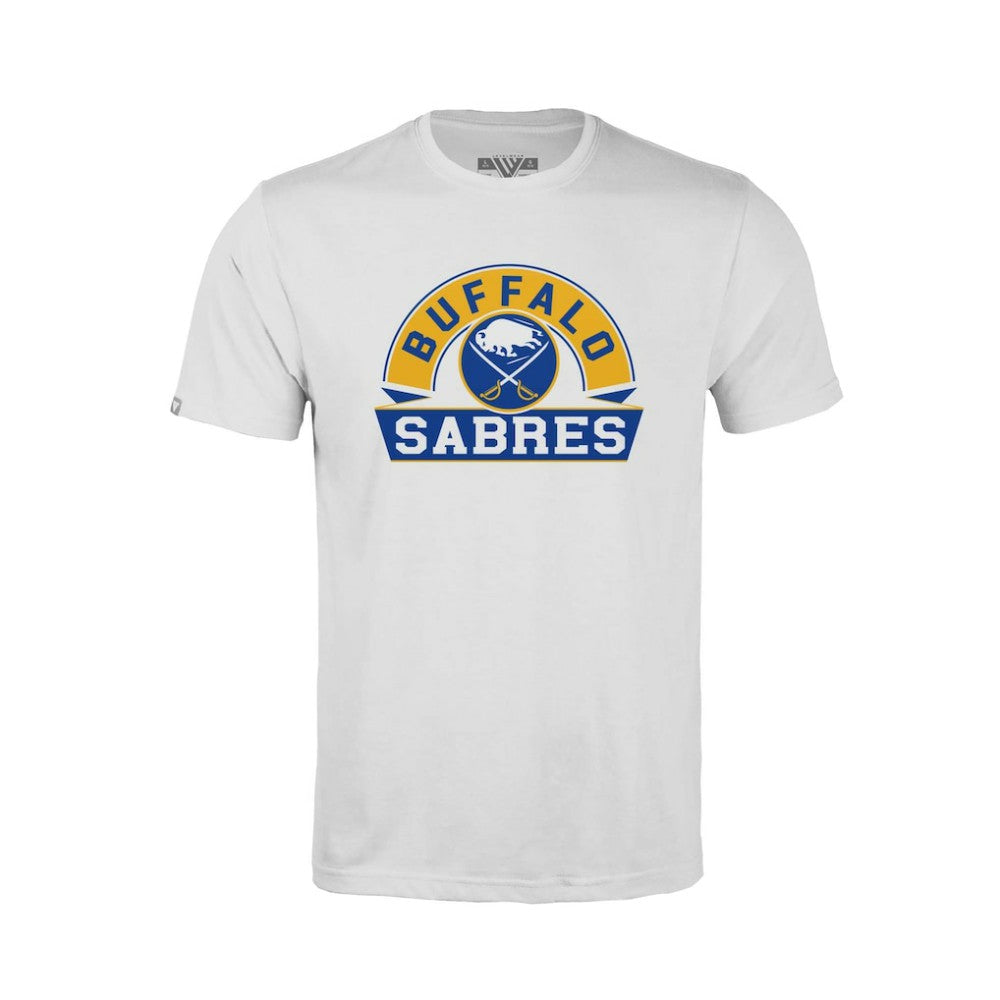 Buffalo Sabres Levelwear Youth Little Richmond Banner Arch T-Shirt - White - NHL 203145590