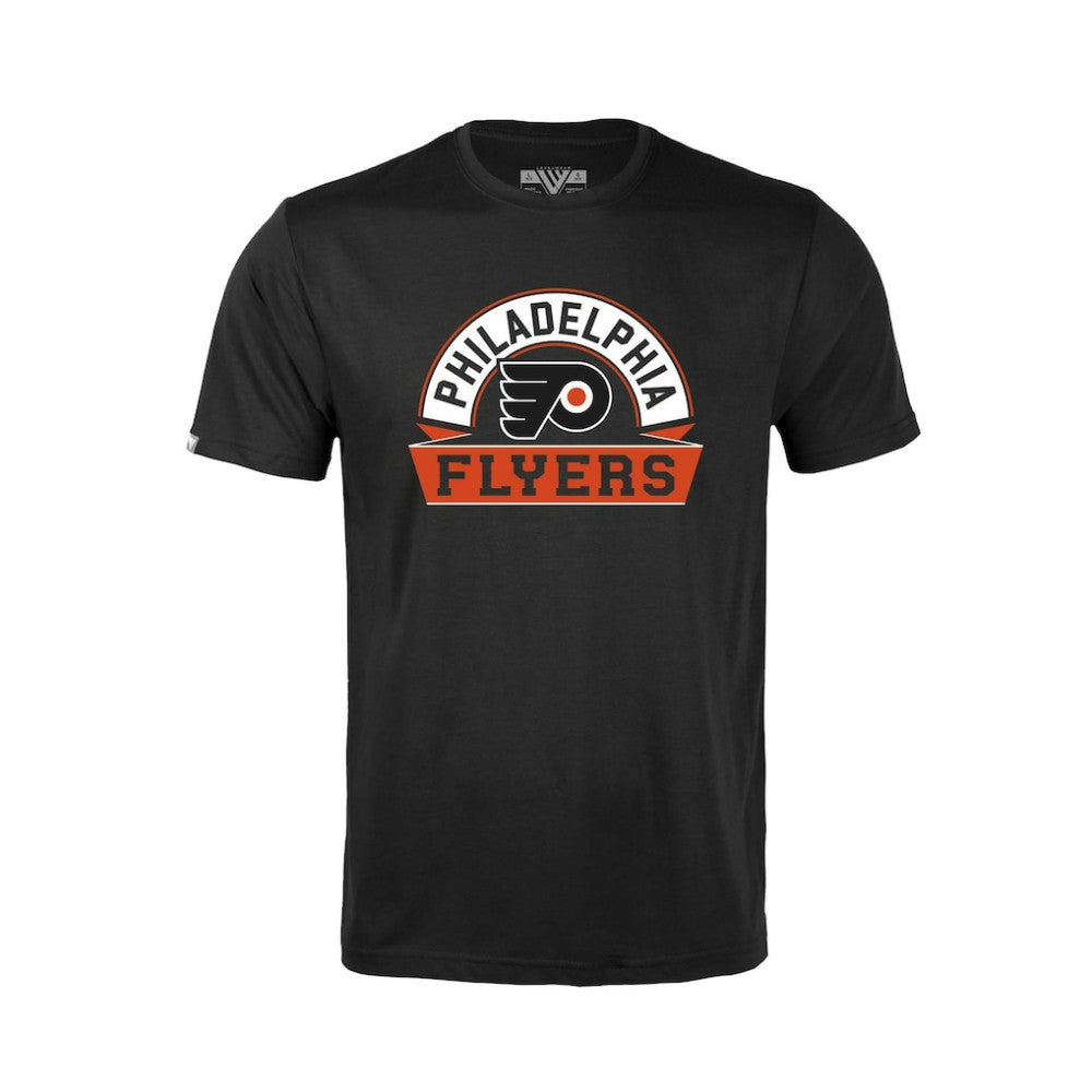 Philadelphia Flyers Levelwear Youth Little Richmond Banner Arch T-Shirt - Black - NHL 203145599