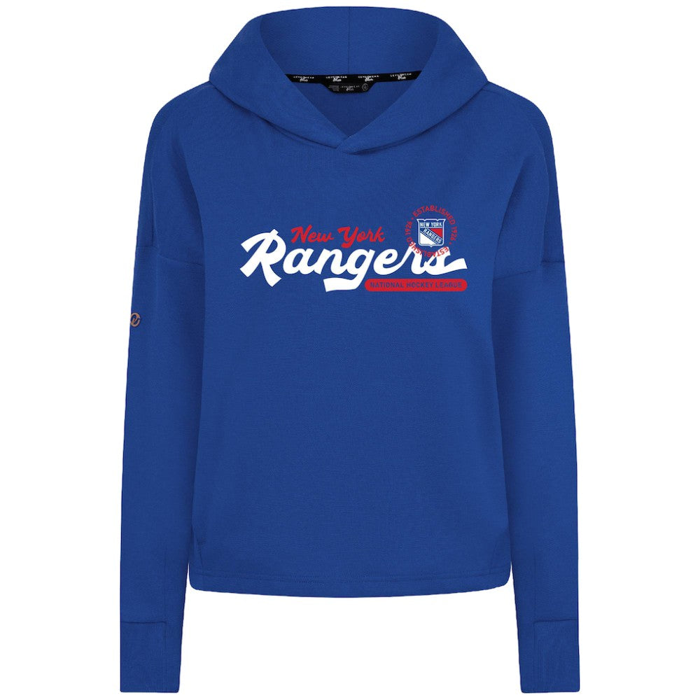 New York Rangers Levelwear Women's Sweet Monument Tri-Blend Cropped Pullover Hoodie - Royal - NHL 203145658