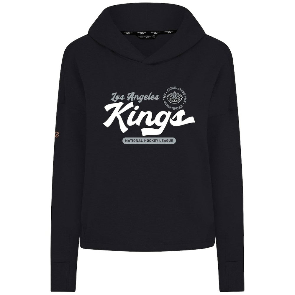 Los Angeles Kings Levelwear Women's Sweet Monument Tri-Blend Cropped Pullover Hoodie - Black - NHL 203145664
